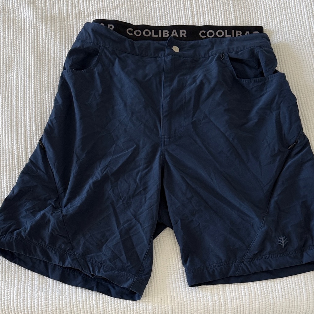 Coolibar Navy Blue Men's Performance Swim-Athletic Shorts